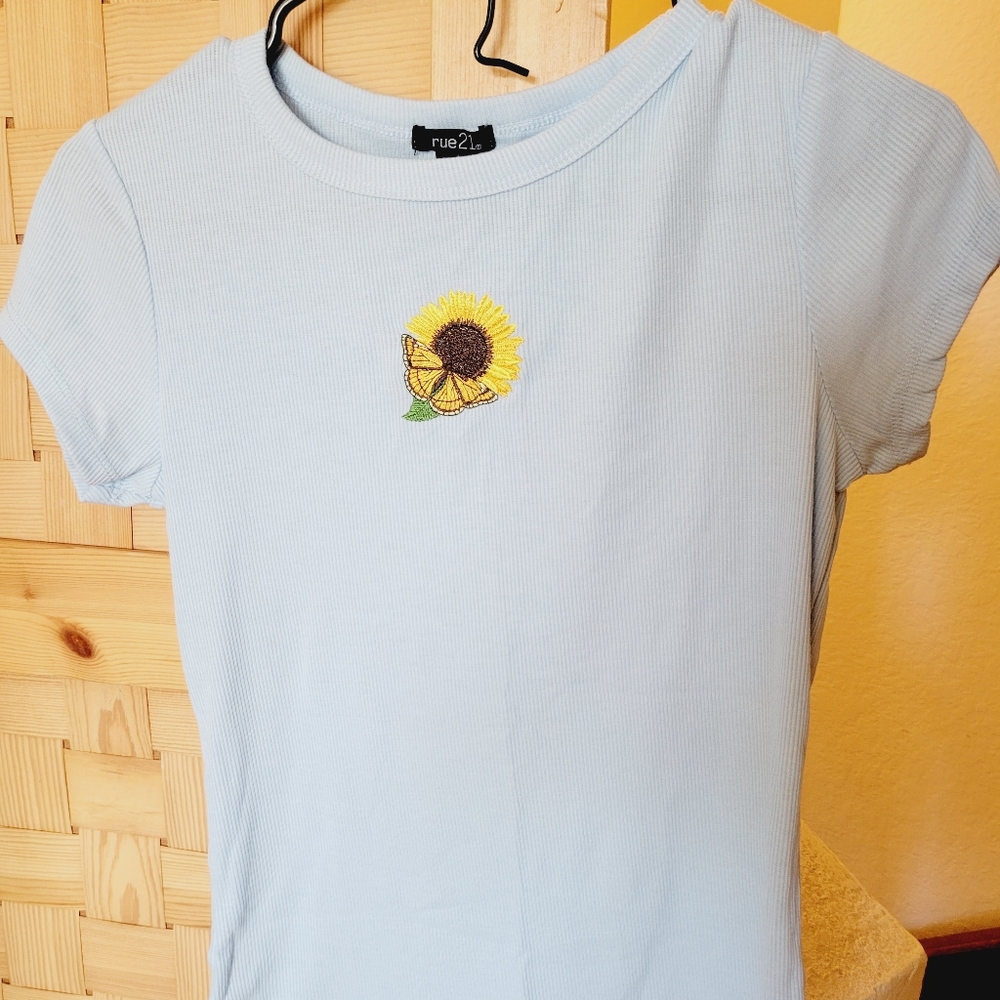 Blue Sunflower Top